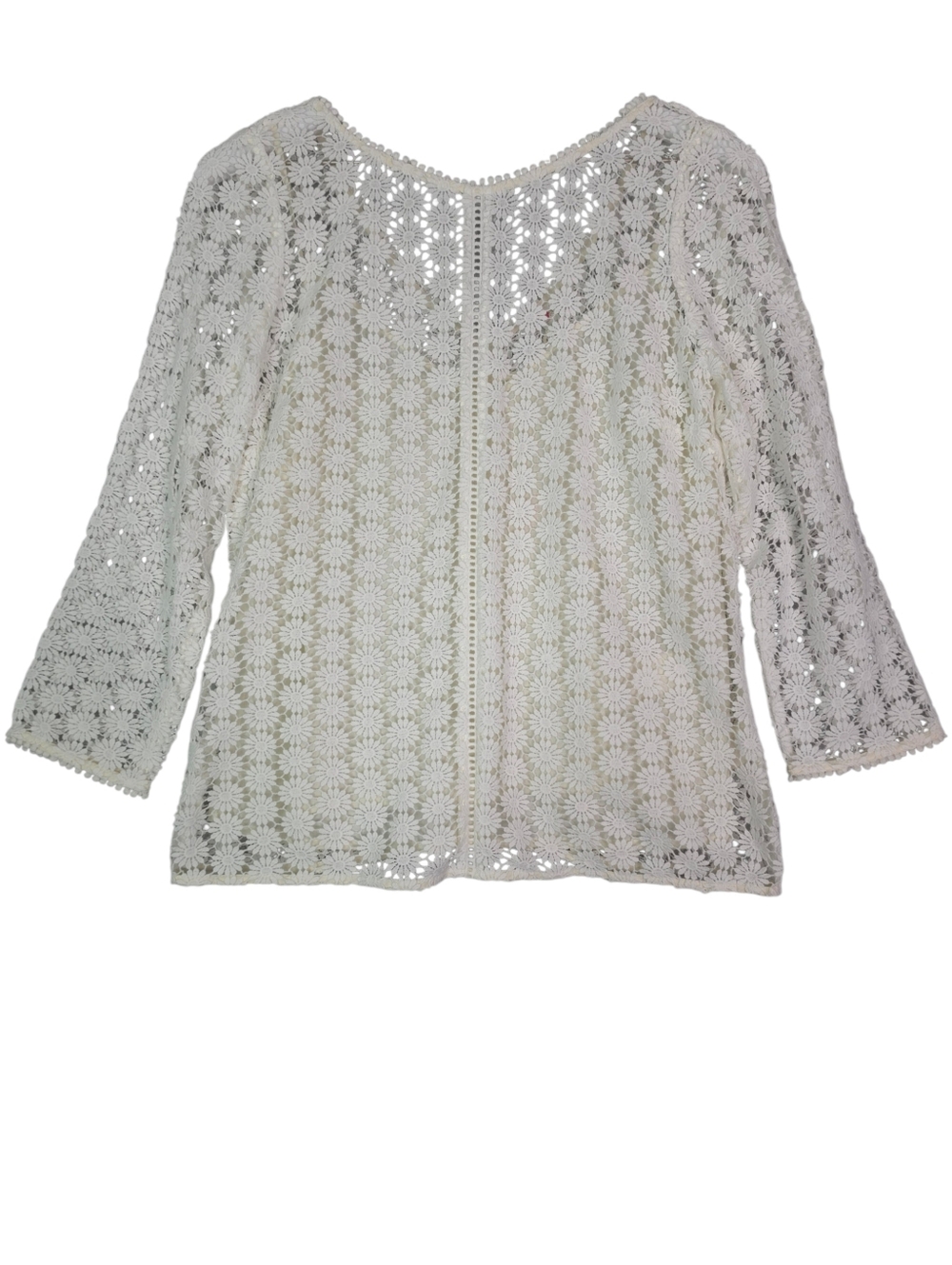 Boden Arabella White Lace Floral Openwork Blouse - Picture 2 of 9